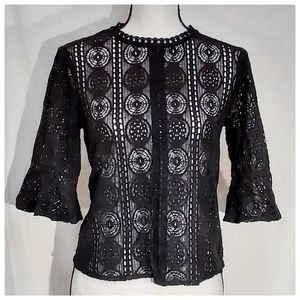 3/$30 Crocheted Harlowe & Graham Blouse